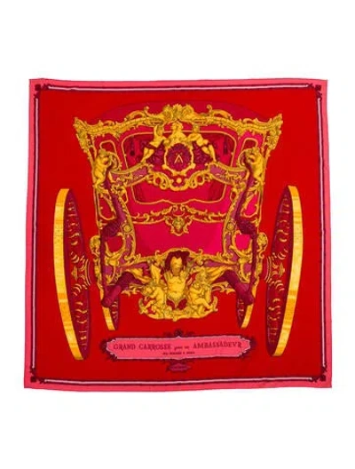 Pre-owned Hermes Grand Carrosse Pour Un Ambassadeur Cashmere Shawl In Multi
