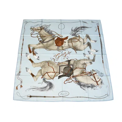 Pre-owned Hermes Grand Galop 90 Silk Square Scarf Multicolor