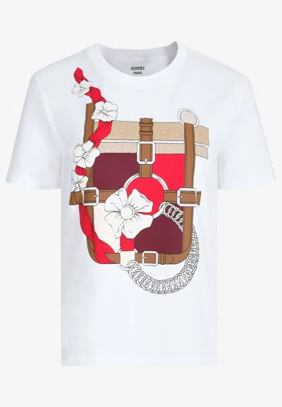 Hermes "grand Manege" Print Mirco T-shirt In White