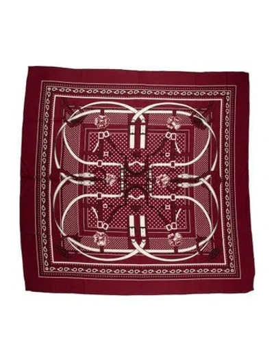 Pre-owned Hermes Grand Menage Cashmere Shawl In Red