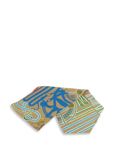 Pre-owned Hermes Grand Tralala Scarf In Neutral