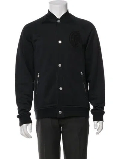 Pre-owned Hermes Graphic Print Bomber Jacket In Black