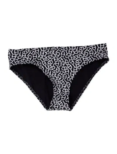 Pre-owned Hermes Graphic Print Bottoms W/ Tags In Blue
