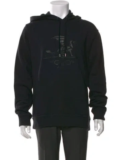 Pre-owned Hermes Graphic Print Crew Neck Hoodie In Black
