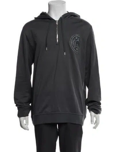 Pre-owned Hermes Graphic Print Crew Neck Hoodie W/ Tags In Gray