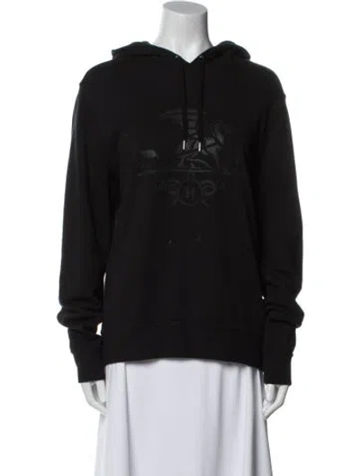 Pre-owned Hermes Graphic Print Crew Neck Sweater In Black