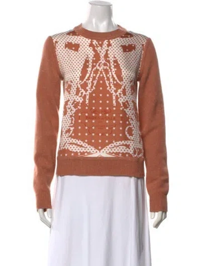 Pre-owned Hermes Graphic Print Crew Neck Sweater In Multicolor