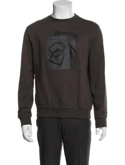 Pre-owned Hermes Graphic Print Crew Neck Sweatshirt In Black