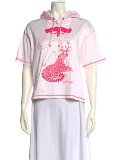 Pre-owned Hermes Graphic Print Crew Neck Sweatshirt In Pink