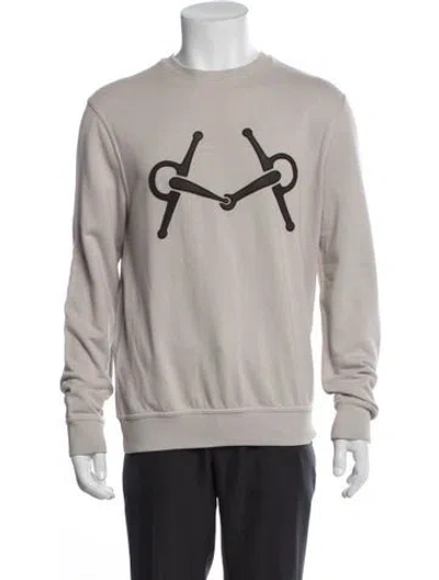 Pre-owned Hermes Graphic Print Crew Neck Sweatshirt In Purple