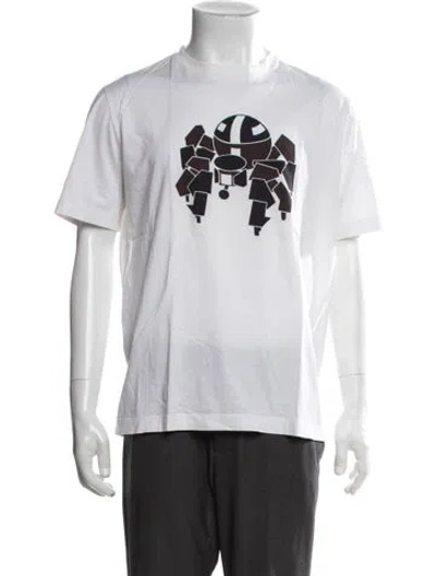 Pre-owned Hermes Graphic Print Crew Neck T-shirt In Black