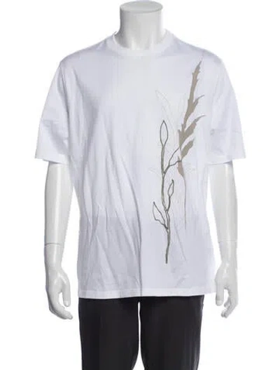 Pre-owned Hermes Graphic Print Crew Neck T-shirt In Blue