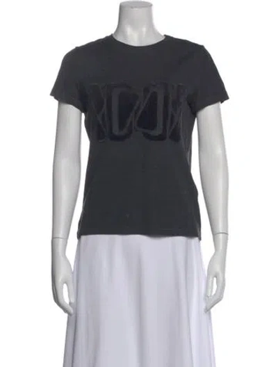 Pre-owned Hermes Graphic Print Crew Neck T-shirt In Gray