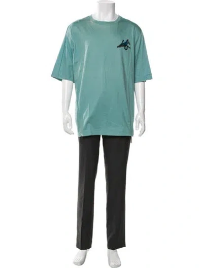 Pre-owned Hermes Graphic Print Crew Neck T-shirt In Green