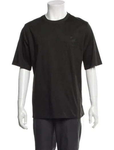 Pre-owned Hermes Graphic Print Crew Neck T-shirt In Green