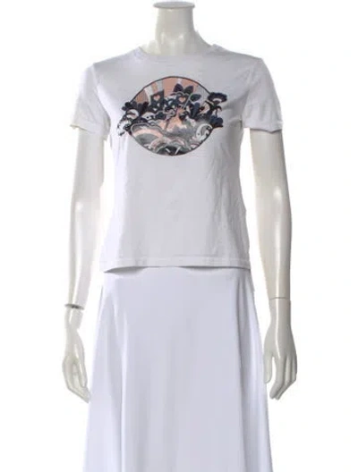 Pre-owned Hermes Graphic Print Crew Neck T-shirt In Multi