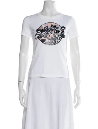 Pre-owned Hermes Graphic Print Crew Neck T-shirt In Multi