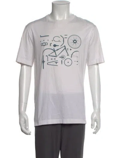 Pre-owned Hermes Graphic Print Crew Neck T-shirt In Neutral