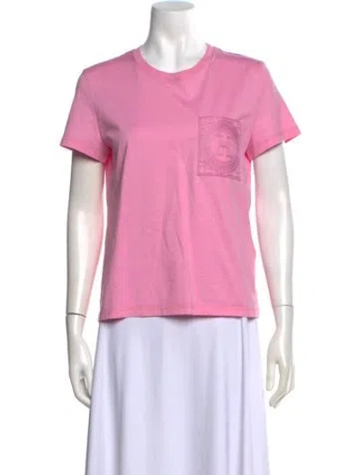 Pre-owned Hermes Graphic Print Crew Neck T-shirt W/ Tags In Pink