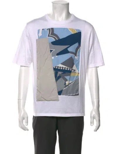 Pre-owned Hermes Graphic Print Crew Neck T-shirt In White