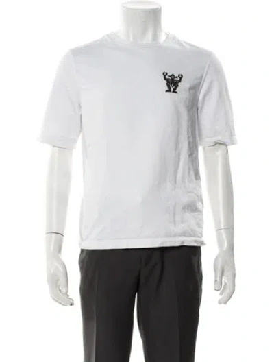 Pre-owned Hermes Graphic Print Crew Neck T-shirt In White