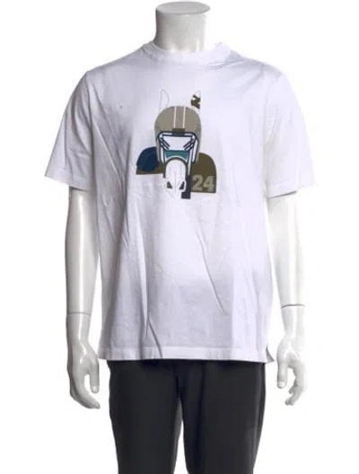 Pre-owned Hermes Graphic Print Crew Neck T-shirt In White