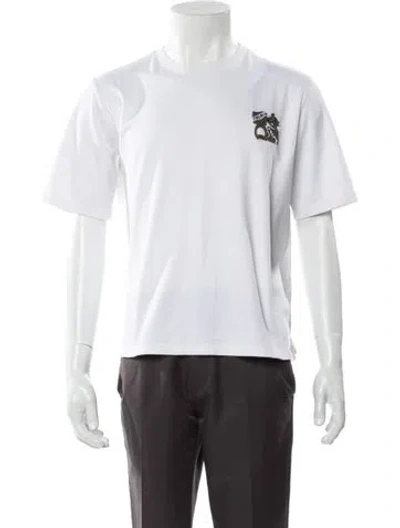 Pre-owned Hermes Graphic Print Crew Neck T-shirt In White