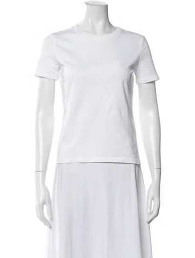 Pre-owned Hermes Graphic Print Crew Neck T-shirt In White