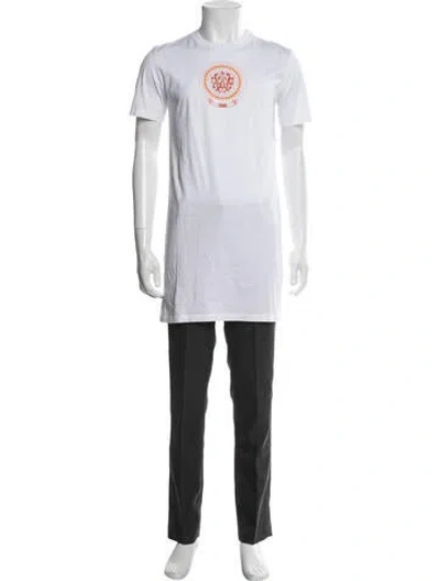 Pre-owned Hermes Graphic Print Crew Neck T-shirt In White