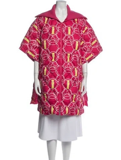 Pre-owned Hermes Graphic Print Jacket In Pink