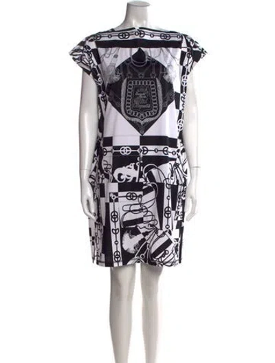 Pre-owned Hermes Graphic Print Knee-length Dress In Multi