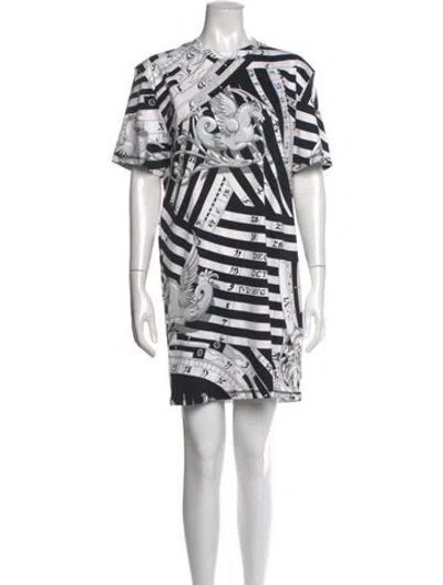 Pre-owned Hermes Graphic Print Mini Dress In Multi