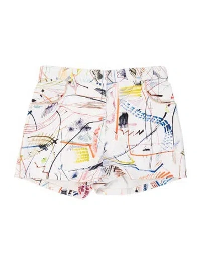 Pre-owned Hermes Graphic Print Mini Shorts In Neutrals