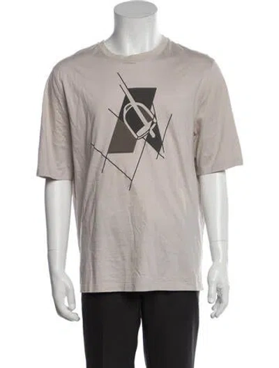 Pre-owned Hermes Graphic Print Short Sleeve Shirt In Neutrals