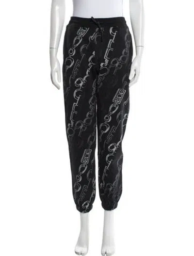 Pre-owned Hermes Graphic Print Sweatpants In Black