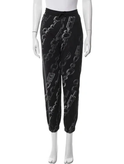 Pre-owned Hermes Graphic Print Sweatpants In Black