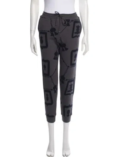 Pre-owned Hermes Graphic Print Sweatpants In Grey