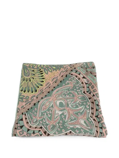 Pre-owned Hermes Graphic-print Scarf In Pink