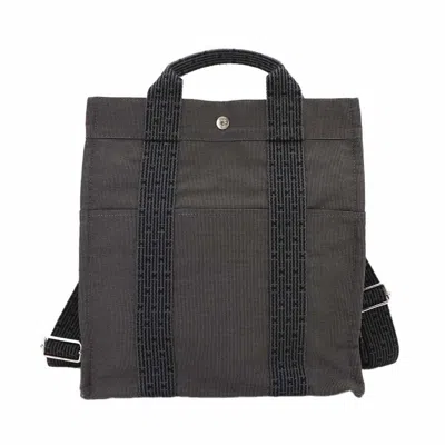 Pre-owned Hermes Gray Canvas Backpack ()