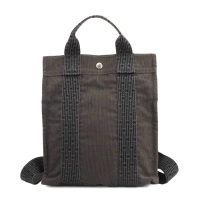 Pre-owned Hermes Gray Canvas Backpack ()