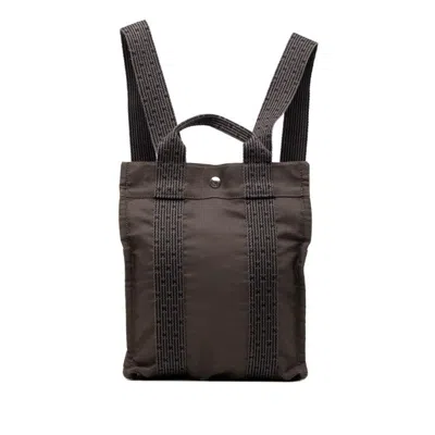 Pre-owned Hermes Gray Canvas Backpack ()