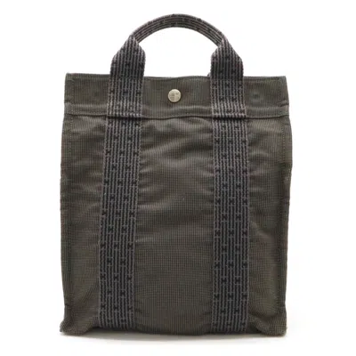 Pre-owned Hermes Gray Canvas Backpack Shoulder Bag ()