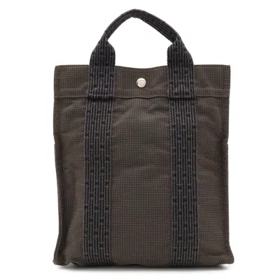 Pre-owned Hermes Gray Canvas Backpack Shoulder Bag ()