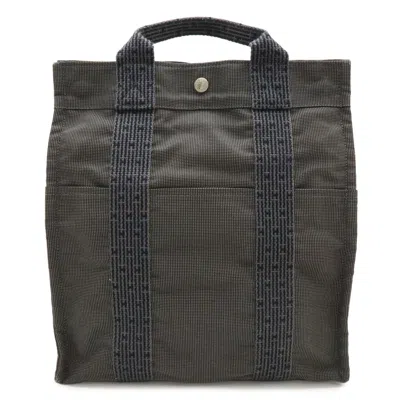 Pre-owned Hermes Gray Canvas Backpack Shoulder Bag ()