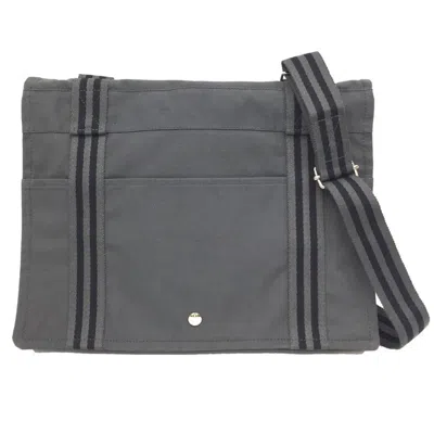 Pre-owned Hermes Gray Canvas Messenger Bag Shoulder Bag ()