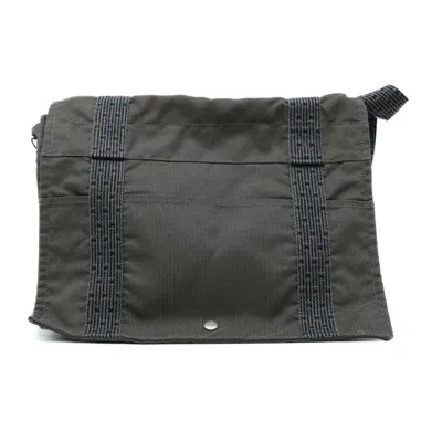 Pre-owned Hermes Gray Canvas Shoulder Bag ()