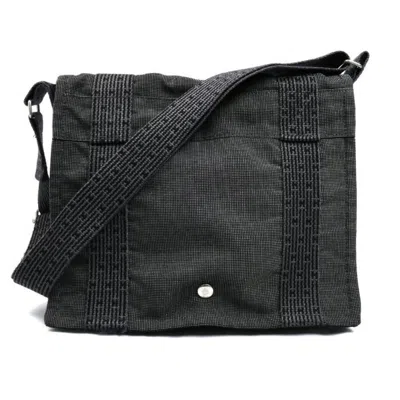 Pre-owned Hermes Gray Canvas Shoulder Bag ()