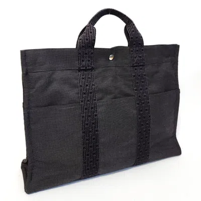 Pre-owned Hermes Gray Canvas Tote Bag ()