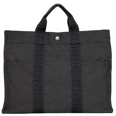 Pre-owned Hermes Gray Canvas Tote Bag ()