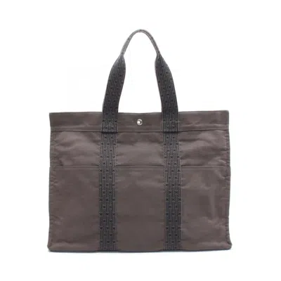 Pre-owned Hermes Gray Canvas Tote Bag ()